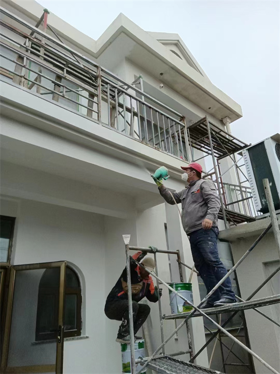 延慶自建房外墻真石漆裝飾施工